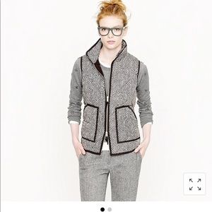 J.Crew Excursion Quilted Vest in Herringbone